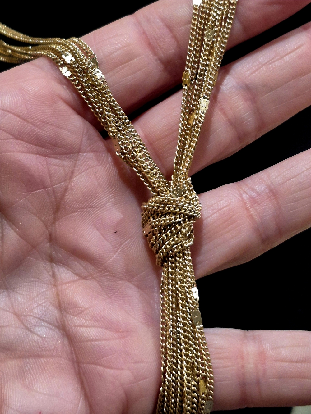 Gold tone Necklace Lot Bundle 4 Necklaces NY, AVON, UNSIGNED - Picture 4 of 11